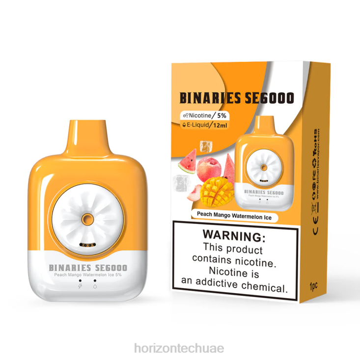 HorizonTech Binaries Cabin يمكن التخلص منها 12 مل خوخ مانجو بطيخ مثلج HLP04143 | Horizontech Vape Uae