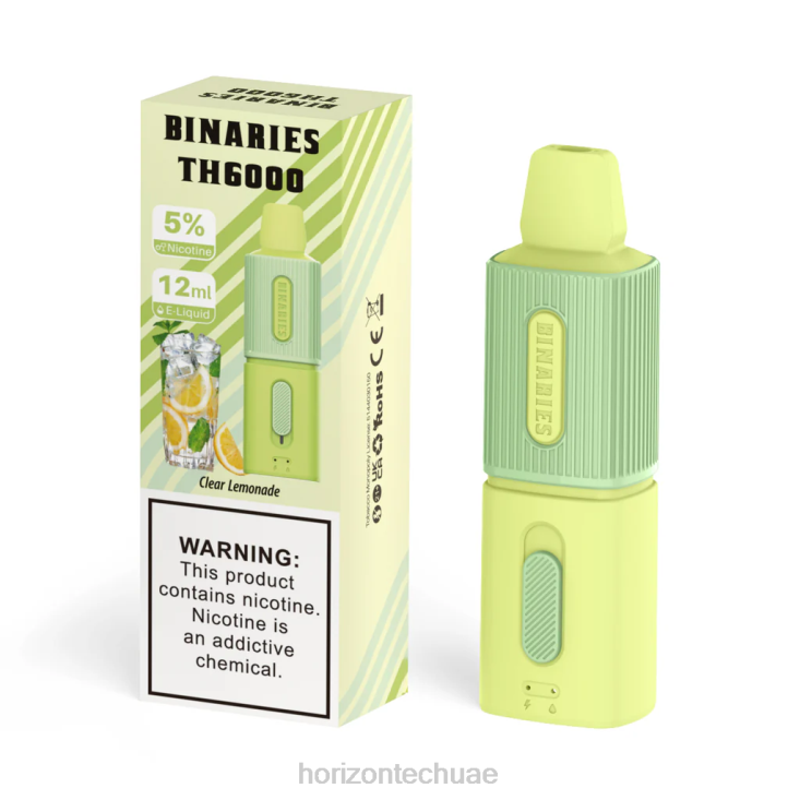 HorizonTech Binaries Cabin th6000 القابل للتصرف 12 مل عصير الليمون واضح HLP04114 | Horizon Tech Vape Coils